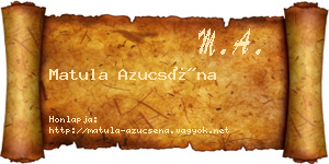 Matula Azucséna névjegykártya